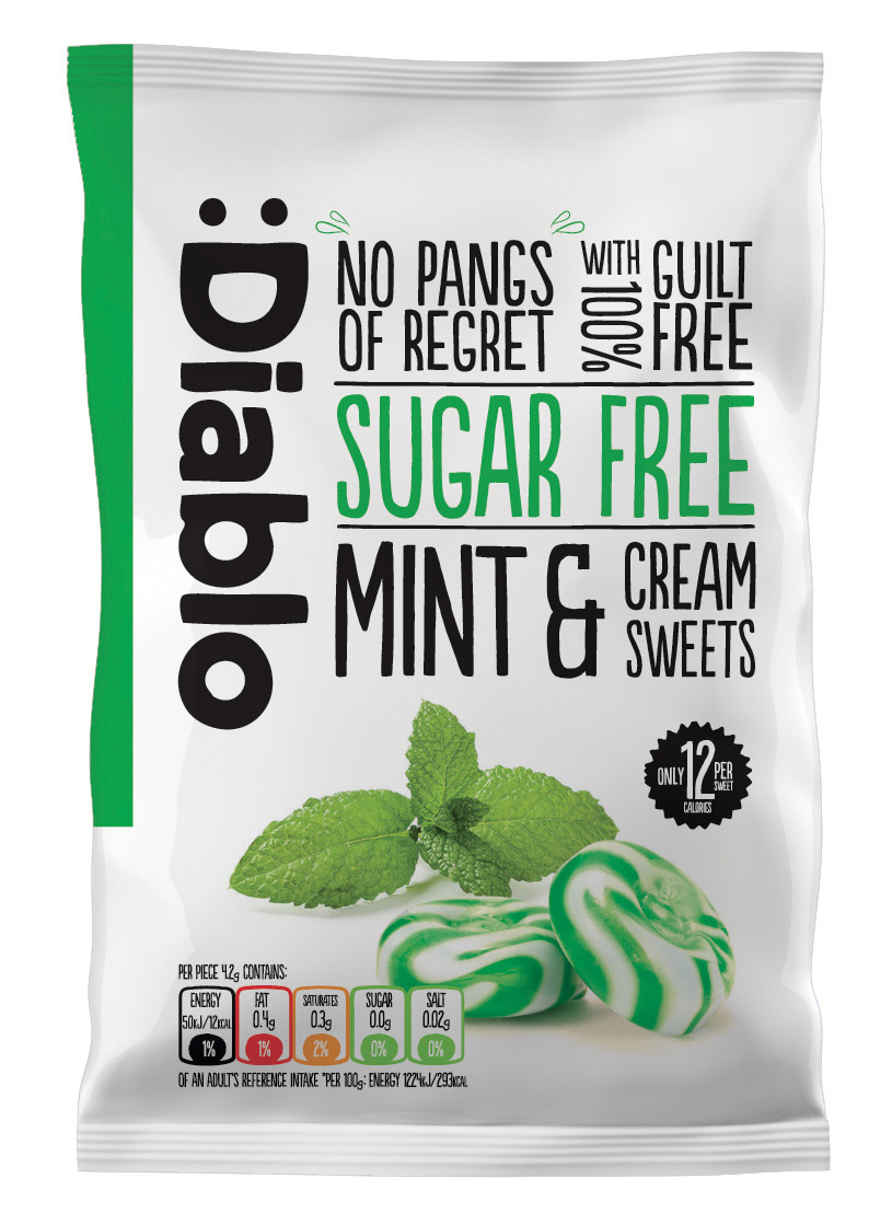 Mint & Cream Sweets (Suagr Free) 75g x 16