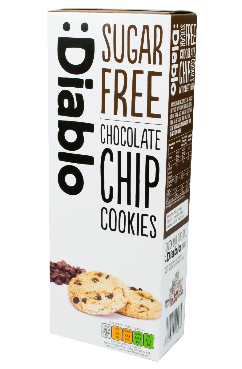Chocolate Chip Cookies (Sugar Free) 130g x 12 ZERO VAT