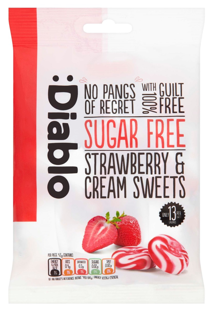 Strawbery & Cream Sweets (Sugar Free) 75g x 16