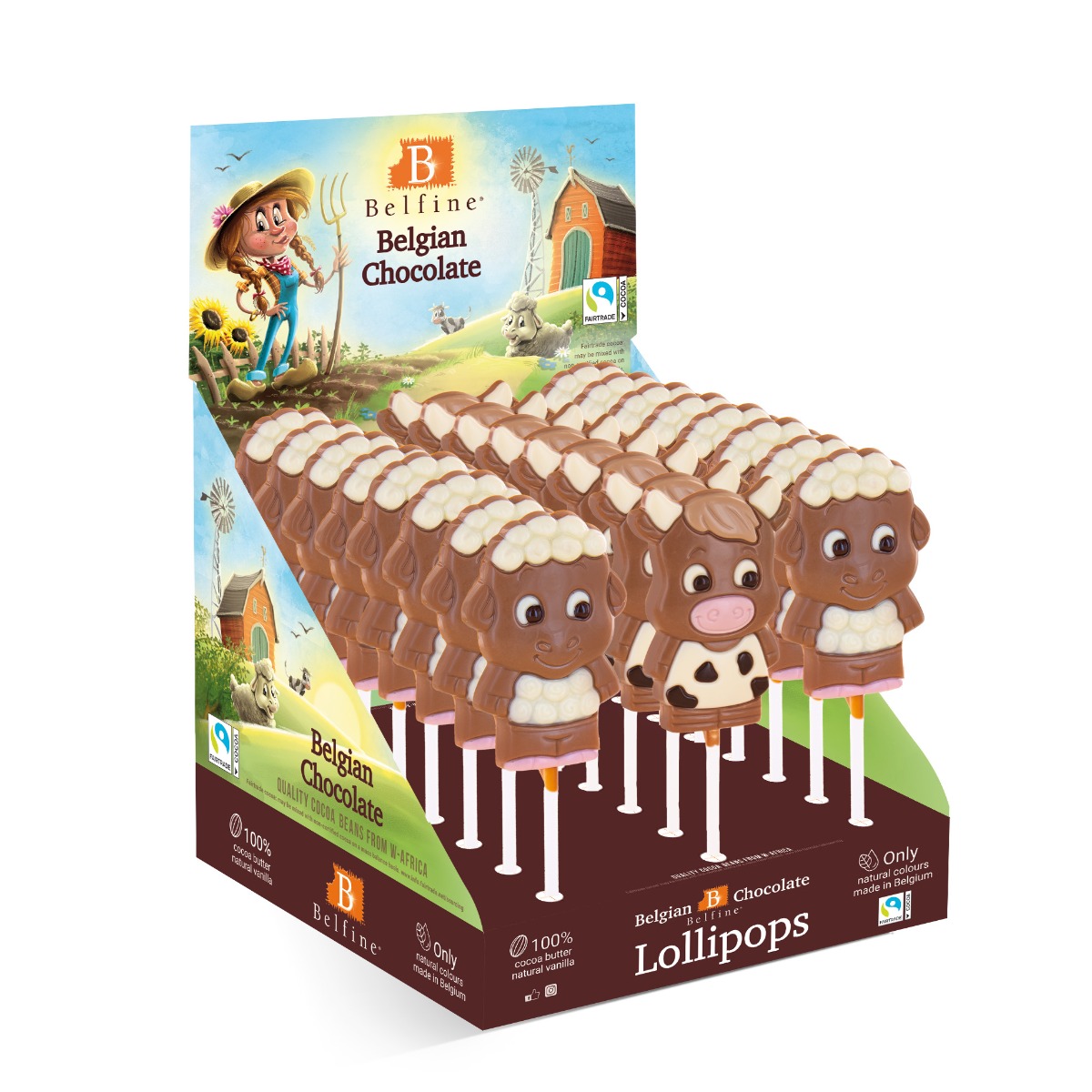 Farm Lollies (Cow, Sheep) 25g x 24