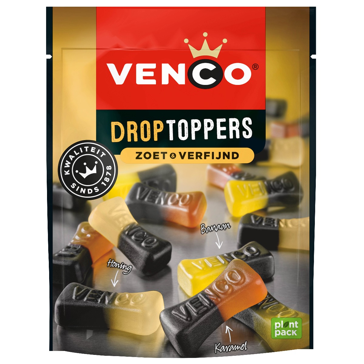 Venco Dropduo Zoet & Verfijnd (Caramel, Honey, Banana) Mix 205g x 10