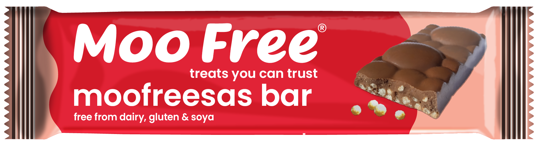 Moo Free Moofreesas, Choccy Bar with Crunchy Biscuit Balls