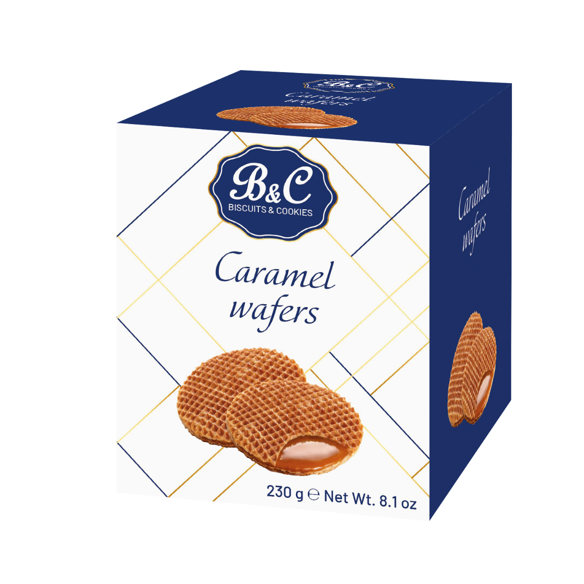 Caramel Wafers Boxed 230g x 12 Zero VAT