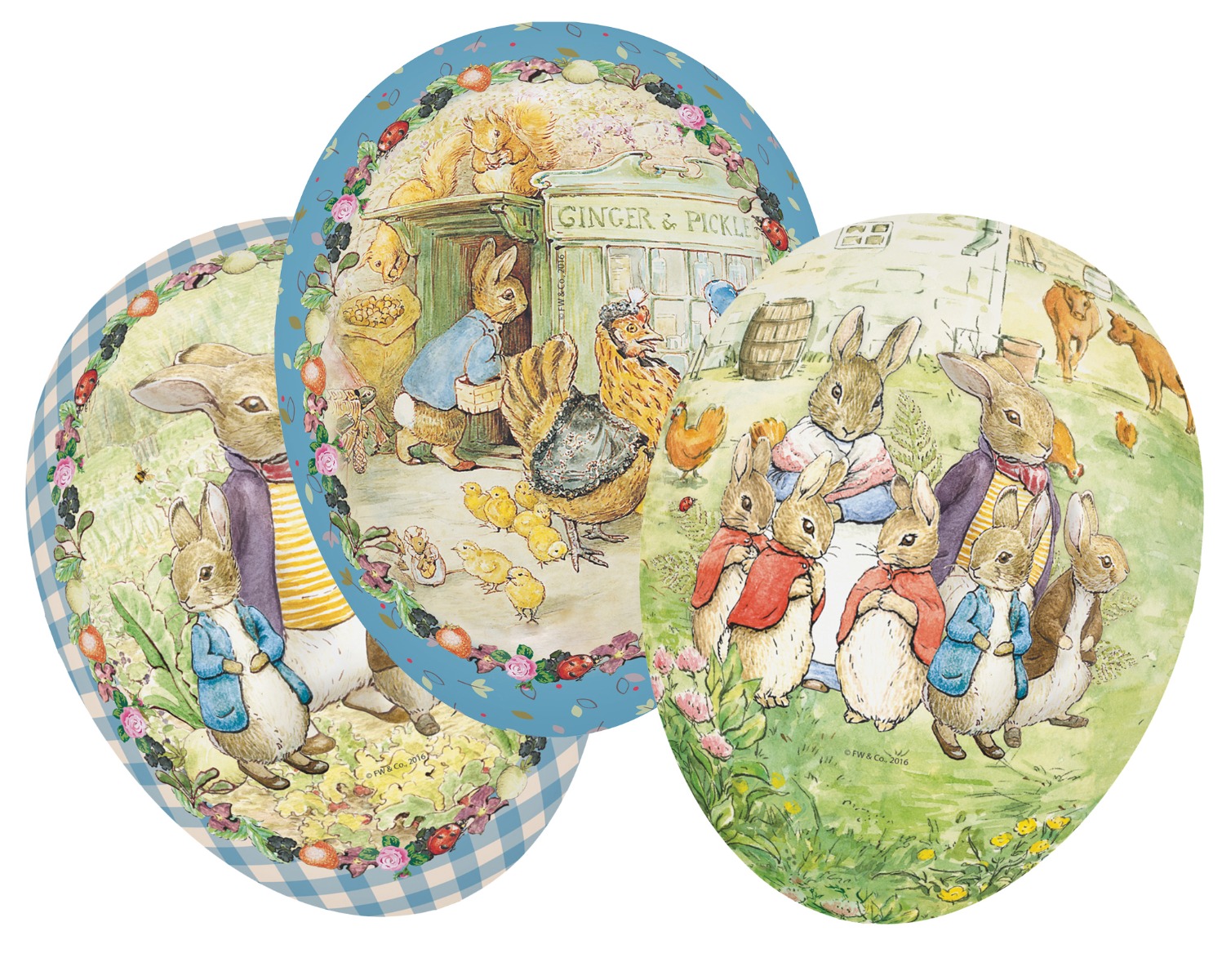 Beatrix Potter Cardboard Easter Eggs 12cm x 12