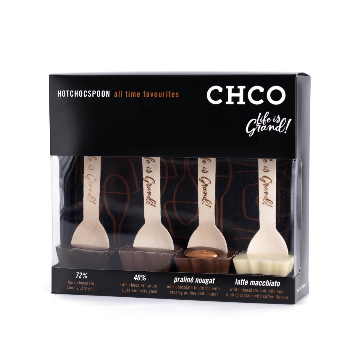 Favourites Collection (72%, 40%, Praline & Latte Macchiato) 201g x 5 ZERO VAT