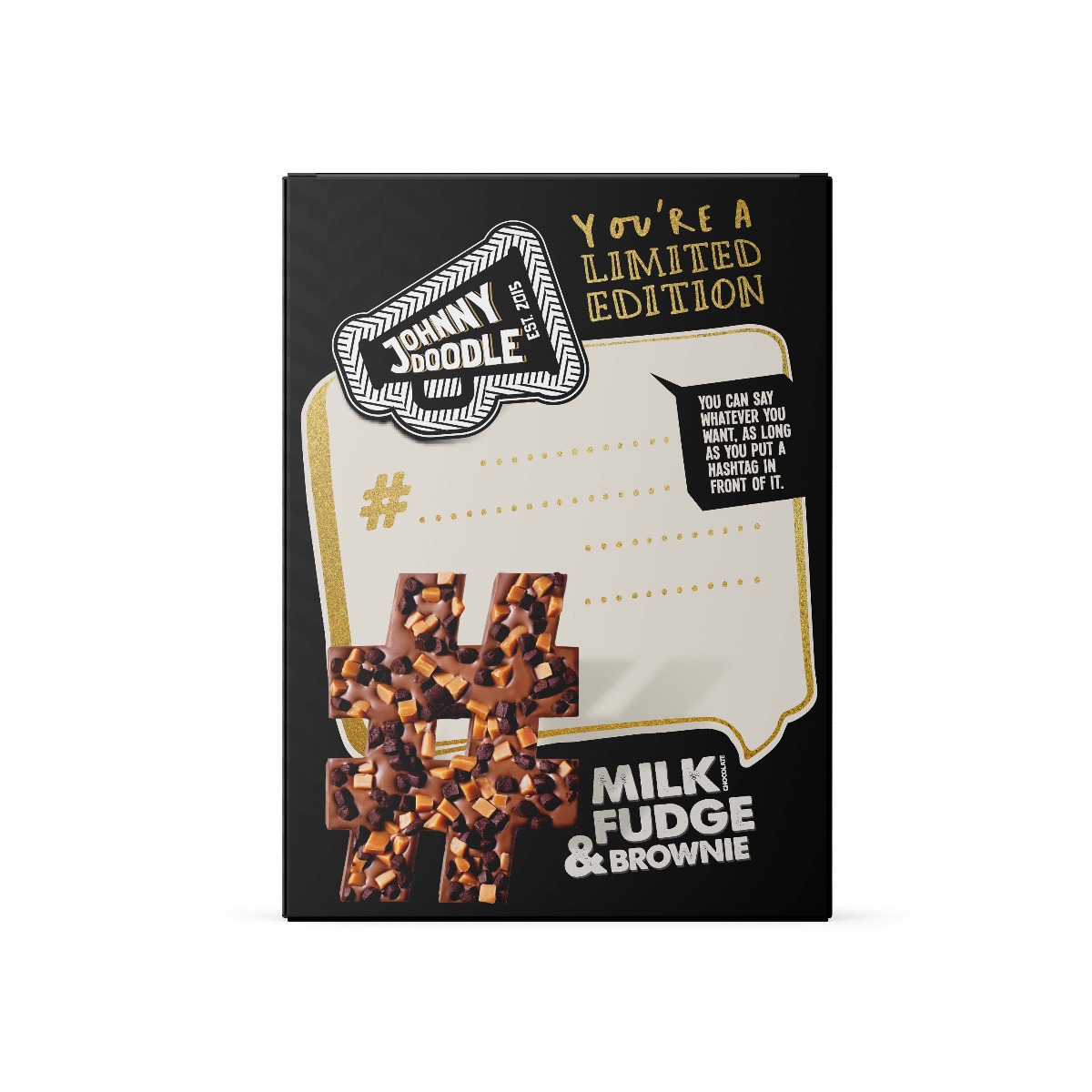 Johnny Doodle Hashtag Milk Fudge & Brownie 150g x 10
