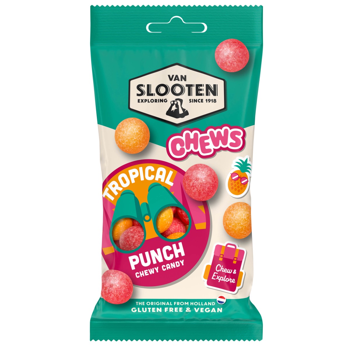 Van Slooten Tropical Punch Chews 60g x 12