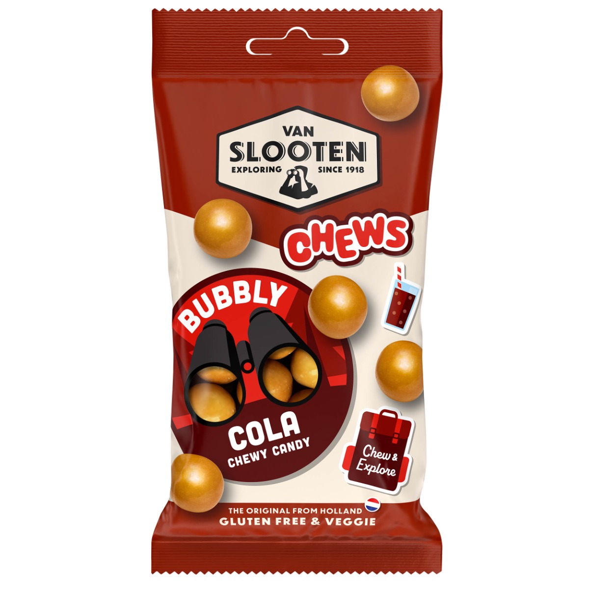 Van Slooten Bubbly Cola Chews 60g x 12