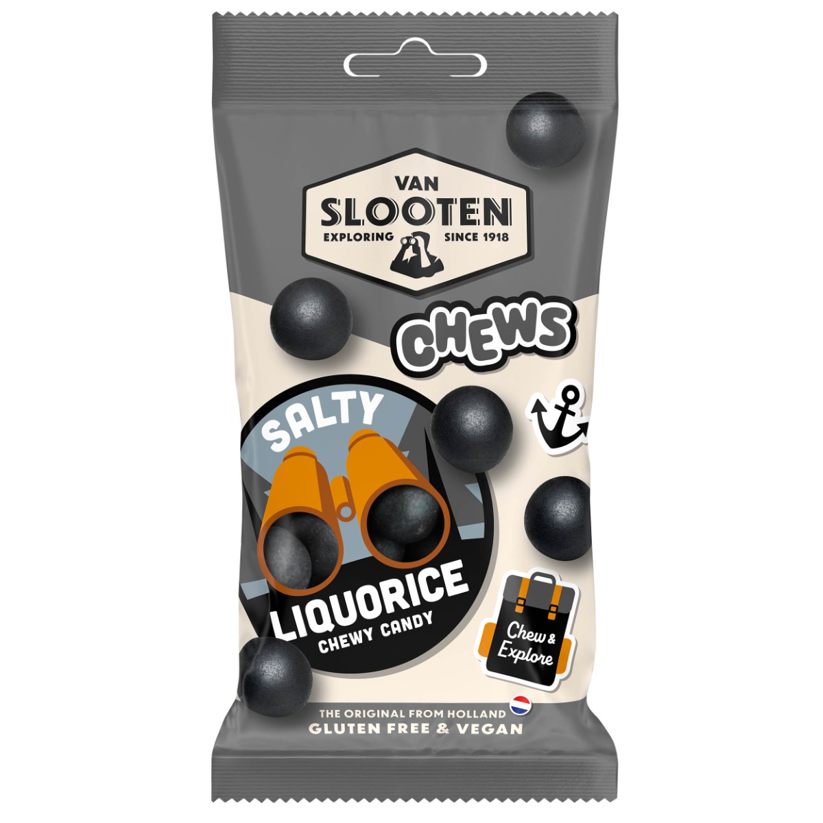 Van Slooten Salty Liquorice Chews 60g x 12