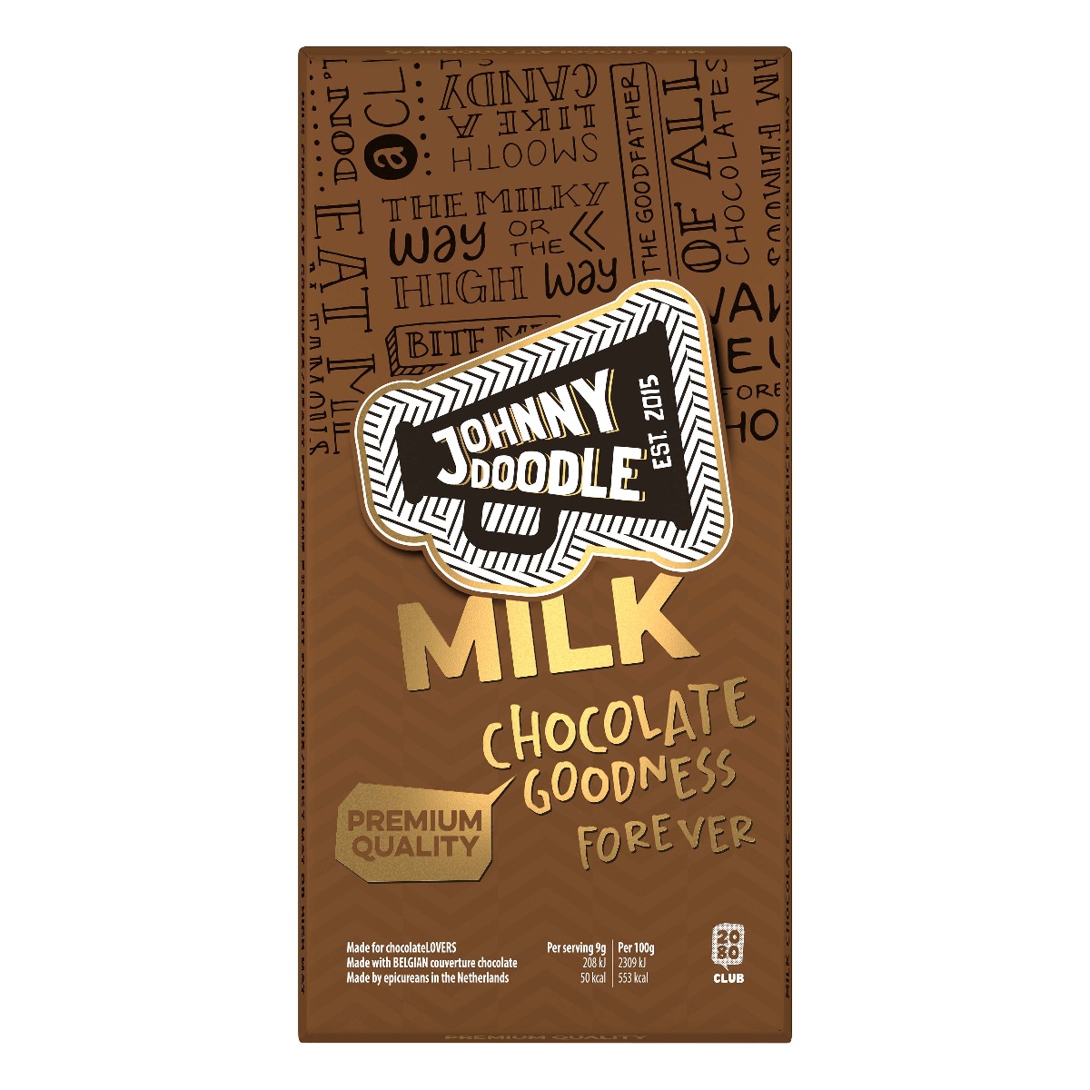 Johnny Doodle Plain Milk 90g x 10