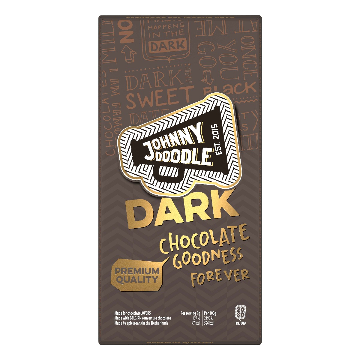 Johnny Doodle Plain Dark 90g x 10