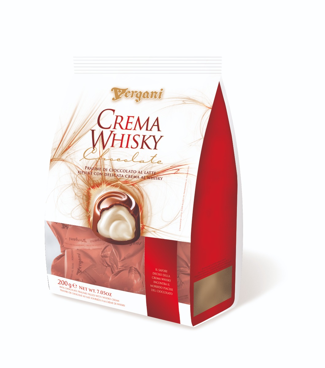 Milk Chocolate Pralines with Whisky Flavored  Cream 200g x 24