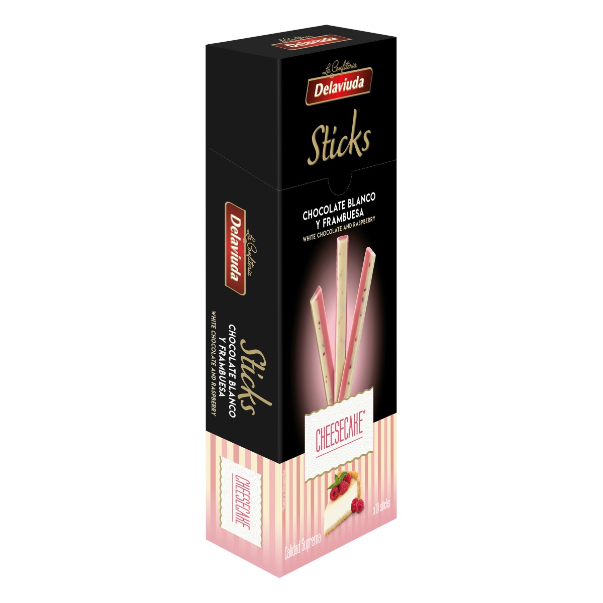 Delaviuda Cheescake-Flavoured Chocolate Sticks 120g x 12 dated 30.11.2025