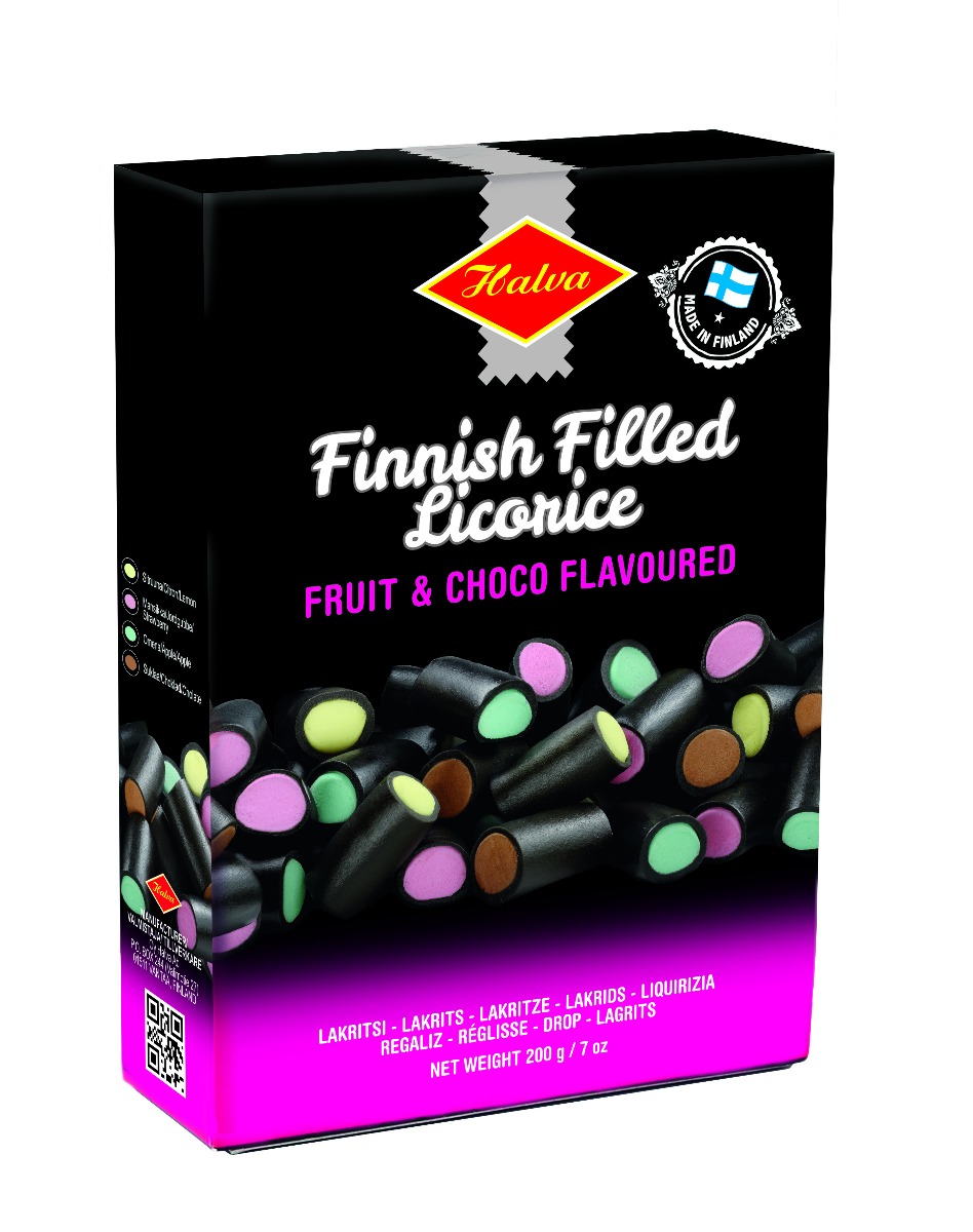 Finnish Filled Licorice Box 200g x 16