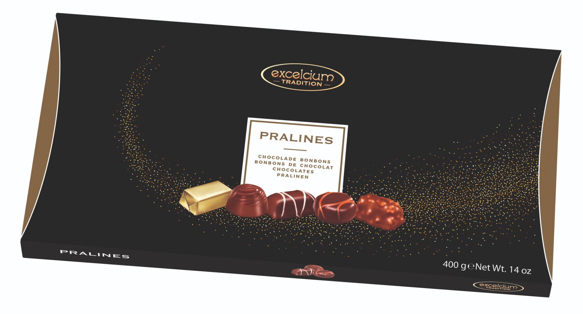 Chocolate Assortment 'Excelcium' Black Box 400g x 12