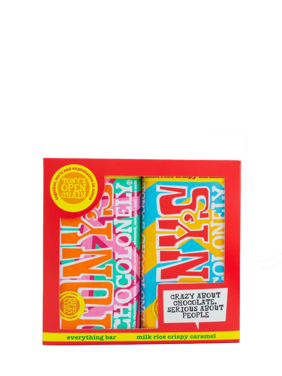 Tony's Chocolonely 2 Bar Giftpack (Everything) 8 x 360g DATED 29/04/2026