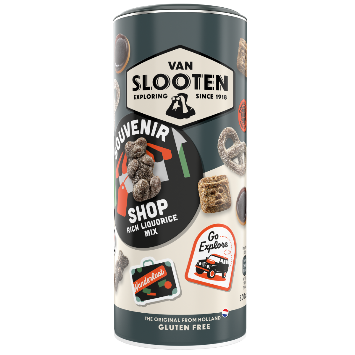 Van Slooten Souvenirshop Rich Liquorice Mix 300g x 19