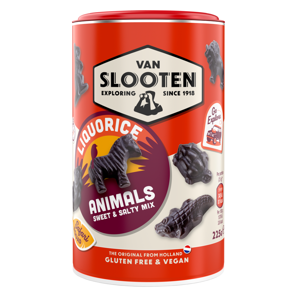 Van Slooten Liquorice Animals 225g x 12