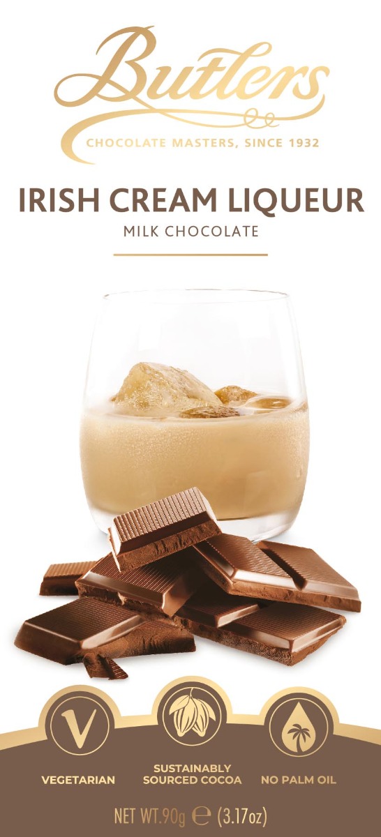 Milk Chocolate Irish Cream Liqueur Bar 90g x 18