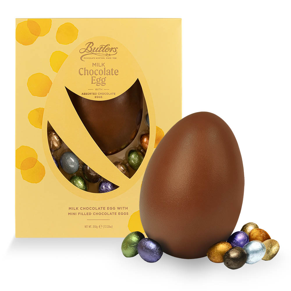 Butlers Large Boxed Egg with 10 Assorted Filled Mini Eggs 350g x 6