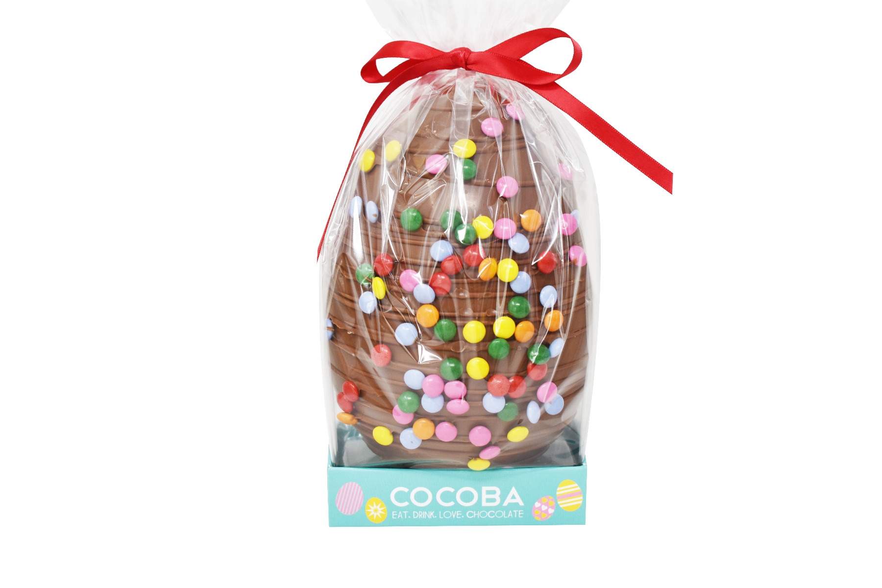 Milk Chocolate Drizzled Easter Egg with Candy Beans 250g x 6