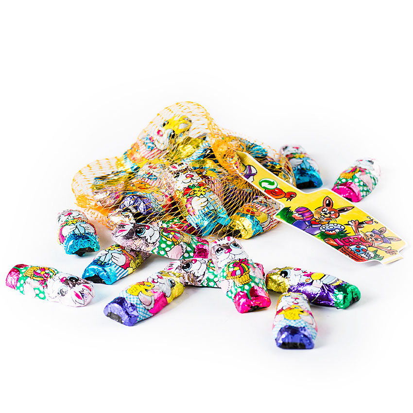 Solid Easter Bunnies in Net 90g  x 50