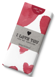 Taxidermy bad tumblr Message Bar - I Love You Milk Chocolate Bar 100g x 12 | UK