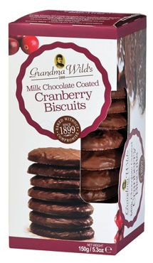 Milk Chocolate Coated Cranberry Biscuits 150g x 12