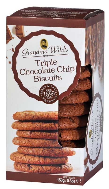 Triple Chocolate Chip Biscuits 150g x 12