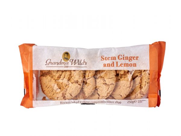 Stem Ginger & Lemon Crunchy Cookies 5pk 250g x 12