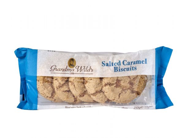 Salted Caramel Crunchy Cookies 5pk 250g x 12