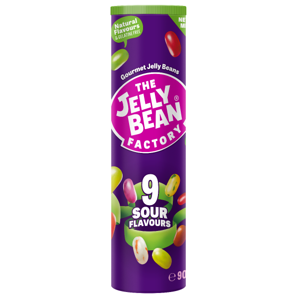 Jelly Bean Factory Tube - Sour Flavours 90g x 24