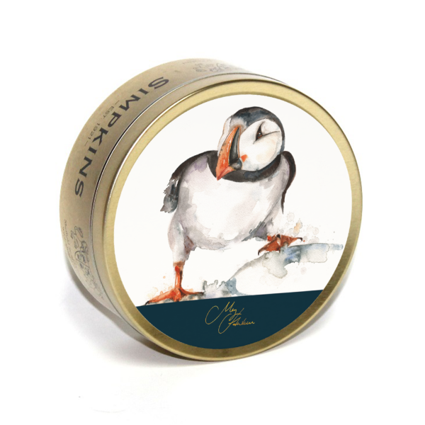 Meg Hawkins PUFFIN Tin with Mixed Fruit Drops 175g x 6