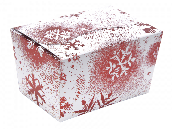 Red Festive Snowflake Foil 125g Ballotin 90x60x57mm x 25