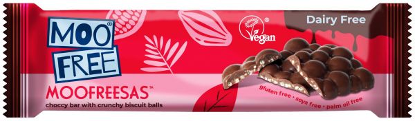 Moo Free Moofreesas, Choccy Bar with Crunchy Biscuit Balls