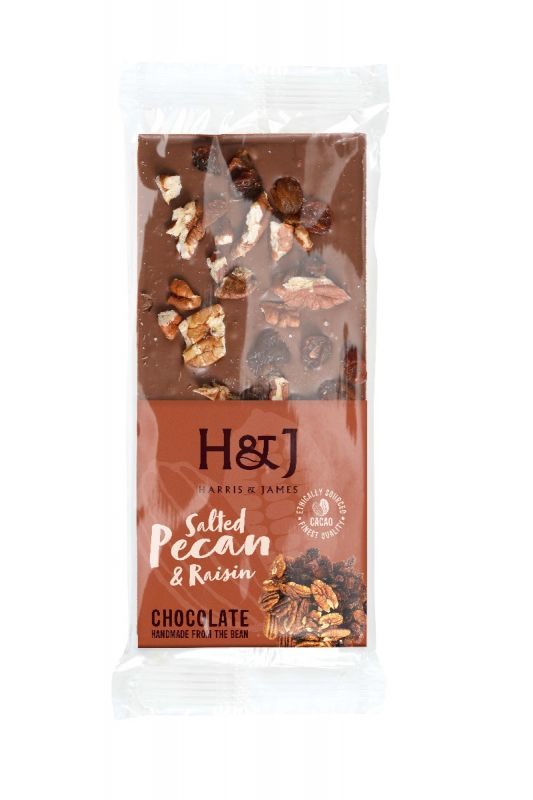 Salted Pecan & Raisin Inclusion Chocolate Bar 100g x 15