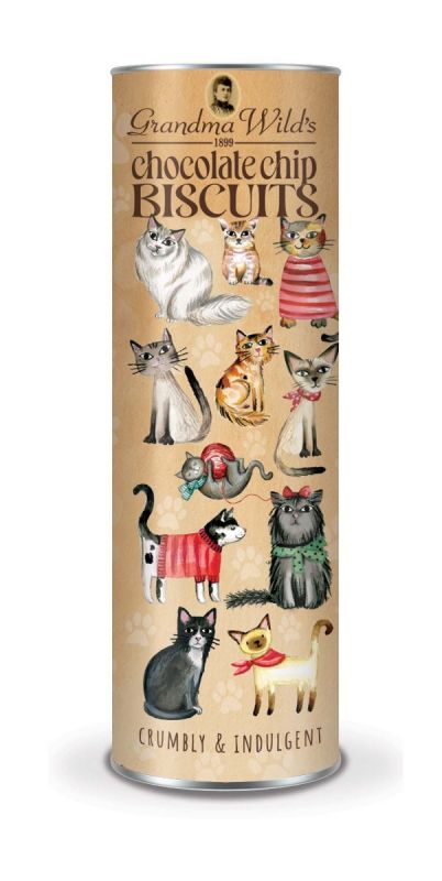Cats in Jumpers Giant Tube Chocolate Chip 200g x 9