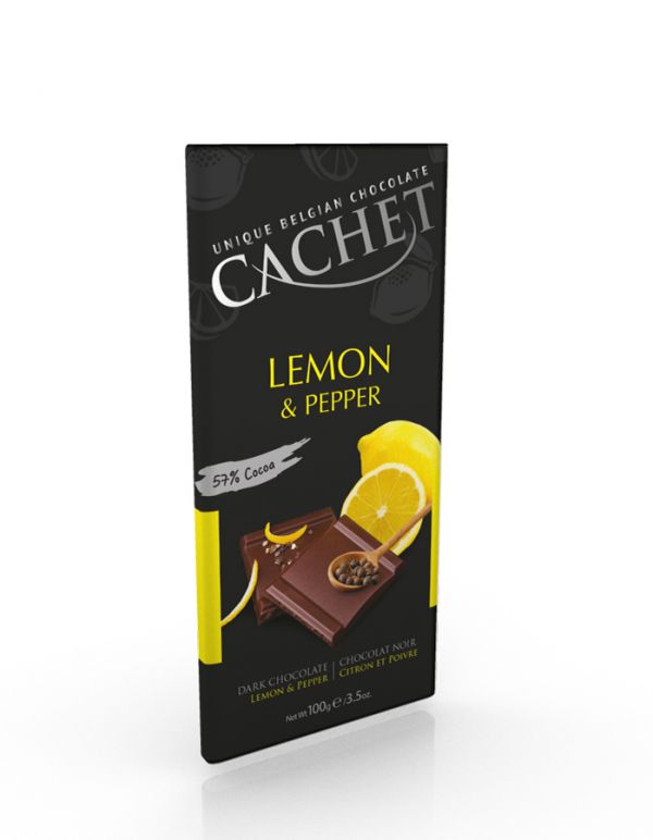 Dark Chocolate Lemon and Pepper Bar 100g x 12