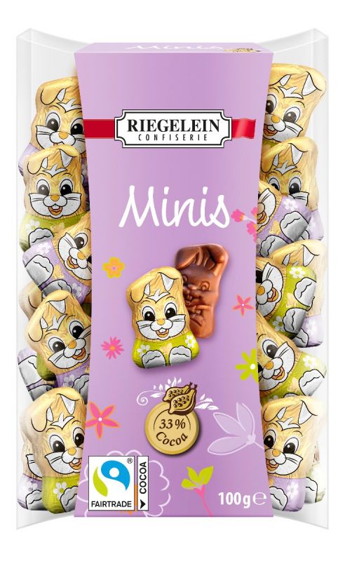 Foiled Bunnies in Acetate Pack 100g x 24