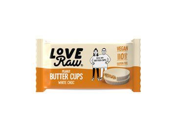 LoveRaw White Choc Butter Cup - Peanut Butter 34g  x 18