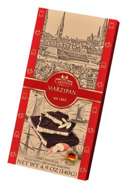 Lubecker Dark Chocolate with Marzipan Bar 140g x 10