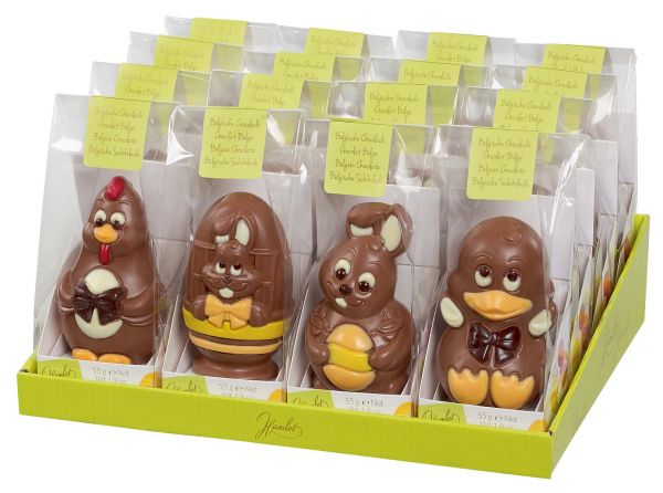 Decorated Easter Figures in a Bag (Duck/ Chicken/ Bunny/ Egg) 55g x 16 DATED 31.05.2024