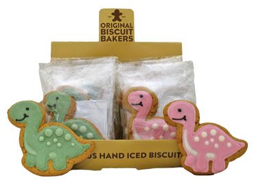 Gingerbread Dinosaurs (Assorted Green/Pink) 30g x 18