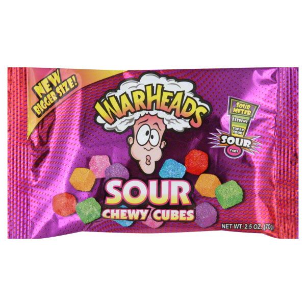Warheads Sour Chewy Cubes 70g x 15