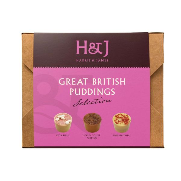 Great British Puddings - 12 Individually wrapped (4 each x 3) 160g x 6
