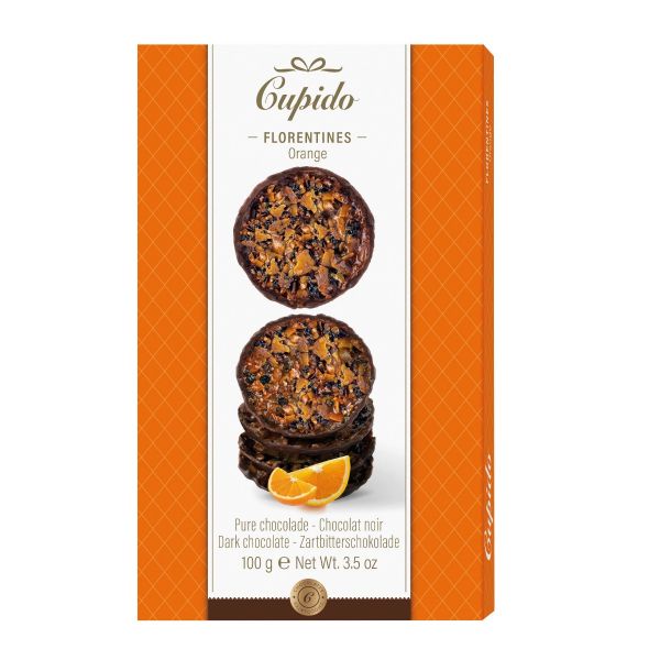 Cupido Florentines - Dark Chocolate Orange 100g x 12