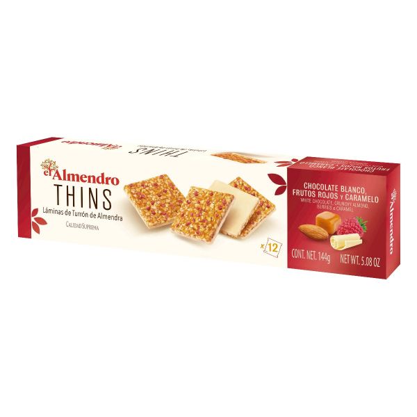 Crunchy Almond Thins - White Chocolate & Berries 144g x 10