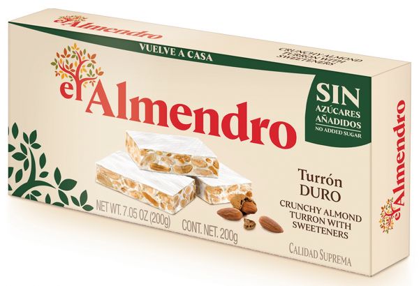No Added Sugar Crunchy Almond Turron 200g x 12