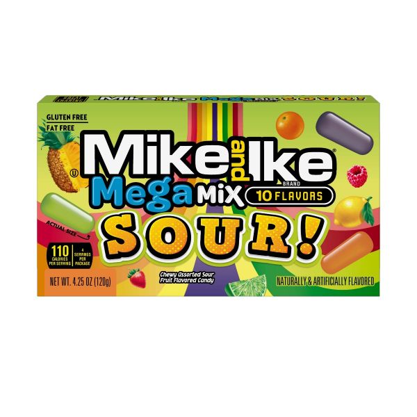 Mike & Ike Mega Mix Sour 120g x 12