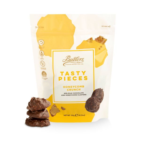 Butlers Tasty Pieces Milk Chocolate Honeycomb Crunch Clusters 120g x 12